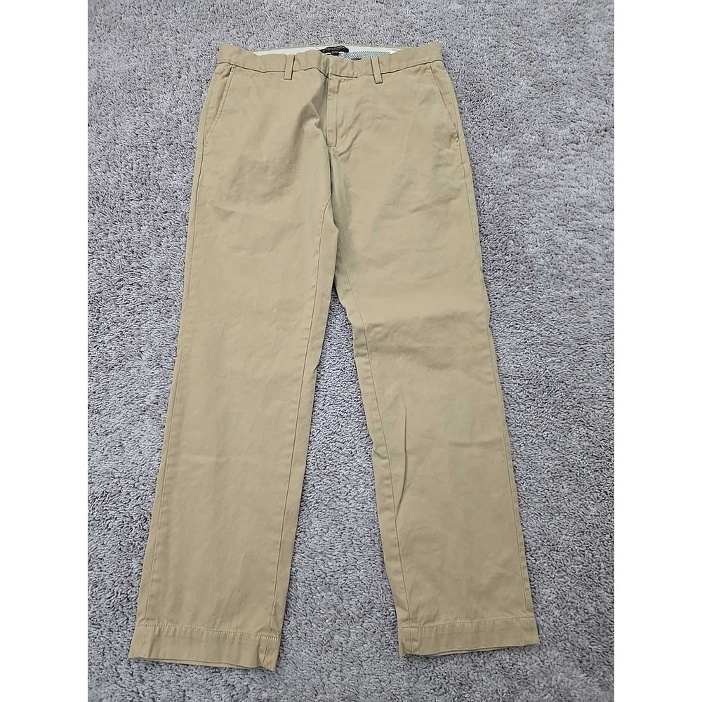 Banana Republic Emerson Chino Mens 32x32 Tan Khaki Straight Leg Cotton Pants